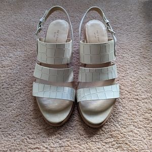 Rag & bone cream sandals block heel sz 8